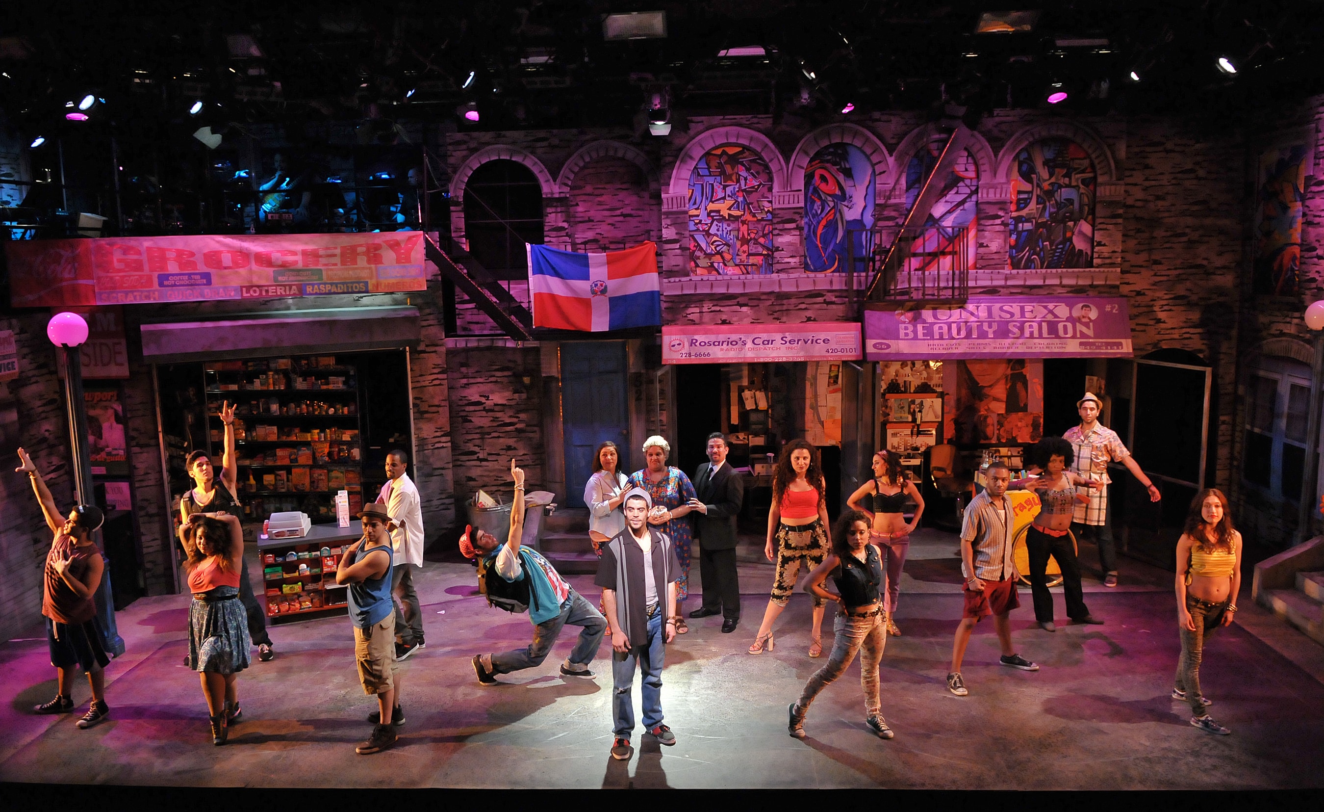 In the Heights — full cast street scene, SpeakEasy Stage Company 2012